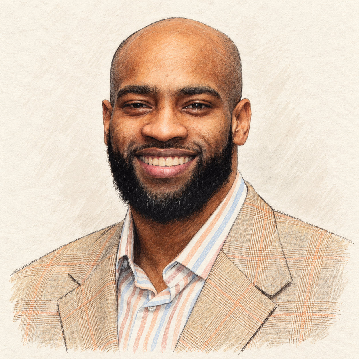 AI-generated pencil-and-ink drawing of Vince Carter, based on a credited source photograph