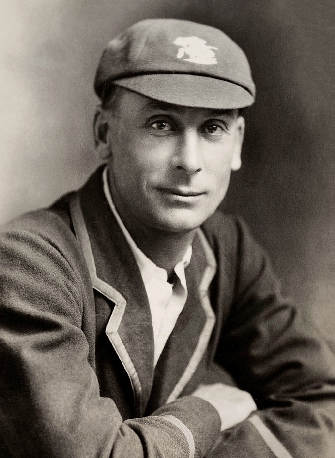 Jack Hobbs in an England cap and Surrey blazer around 1920