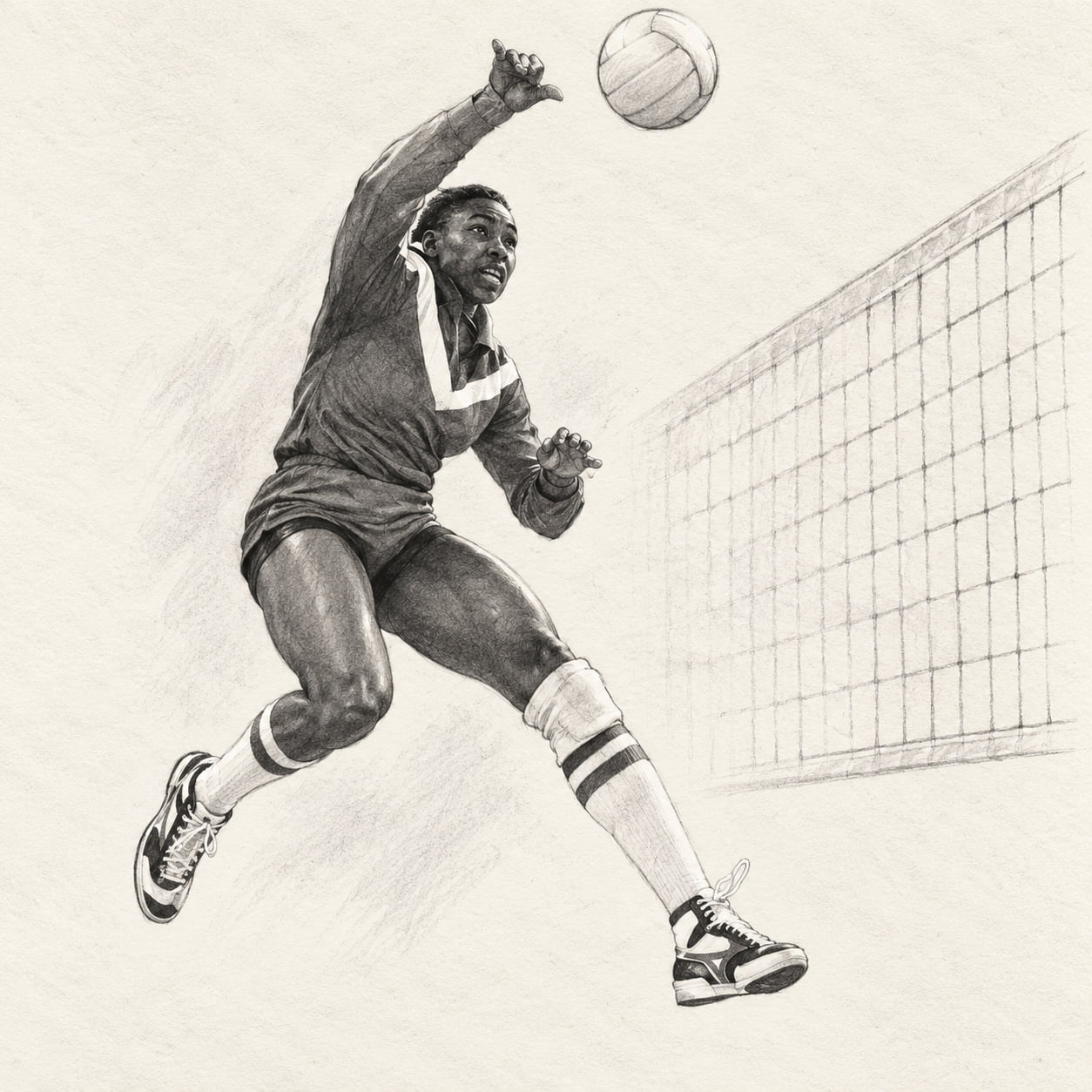 AI-generated pencil-and-ink drawing of Mireya Luis, based on a credited source photograph